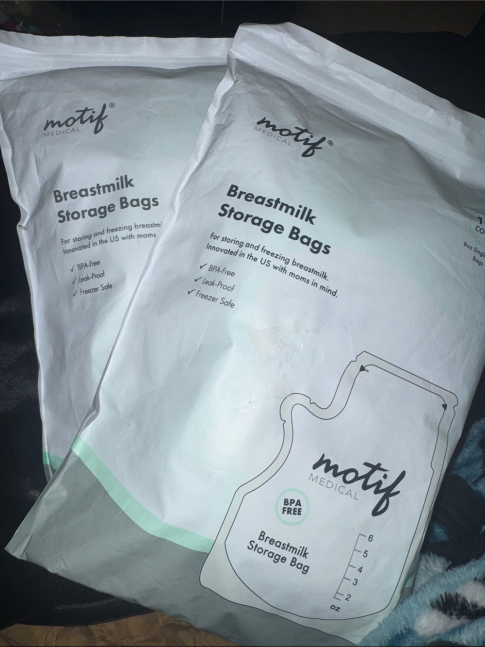 motif Medical White Breastmilk Storage Bags - BPA Free (2 packs new never opened
